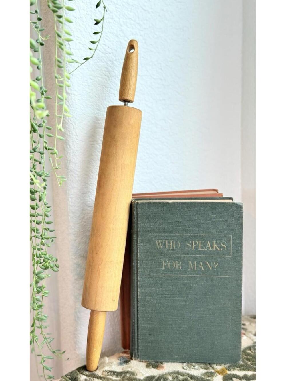 Vintage Wooden Rolling Pin | Primitive Farmhouse Kitchen Decor | Cottagecore